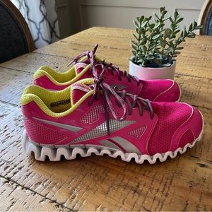 Women’s Reebok Zig Nano Running Shoes - Pink and Yellow - Size 8.5